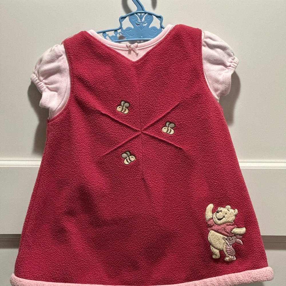 Vintage Disney Pink and red Winnie the Pooh Casual Dress and t-shirt.